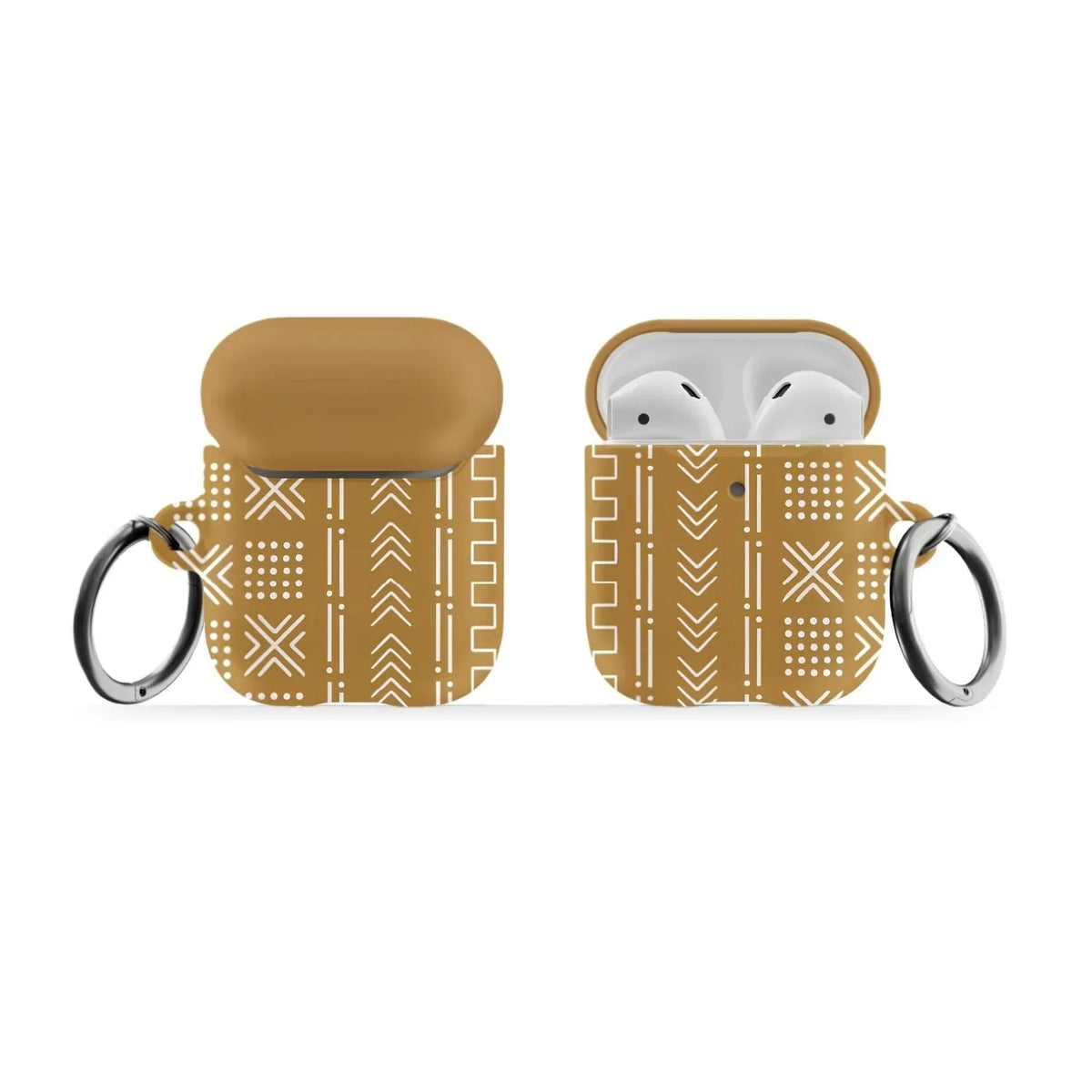 Savanna Ochre Mud Cloth Mud Cloth AirPods Case - The Global Wanderer