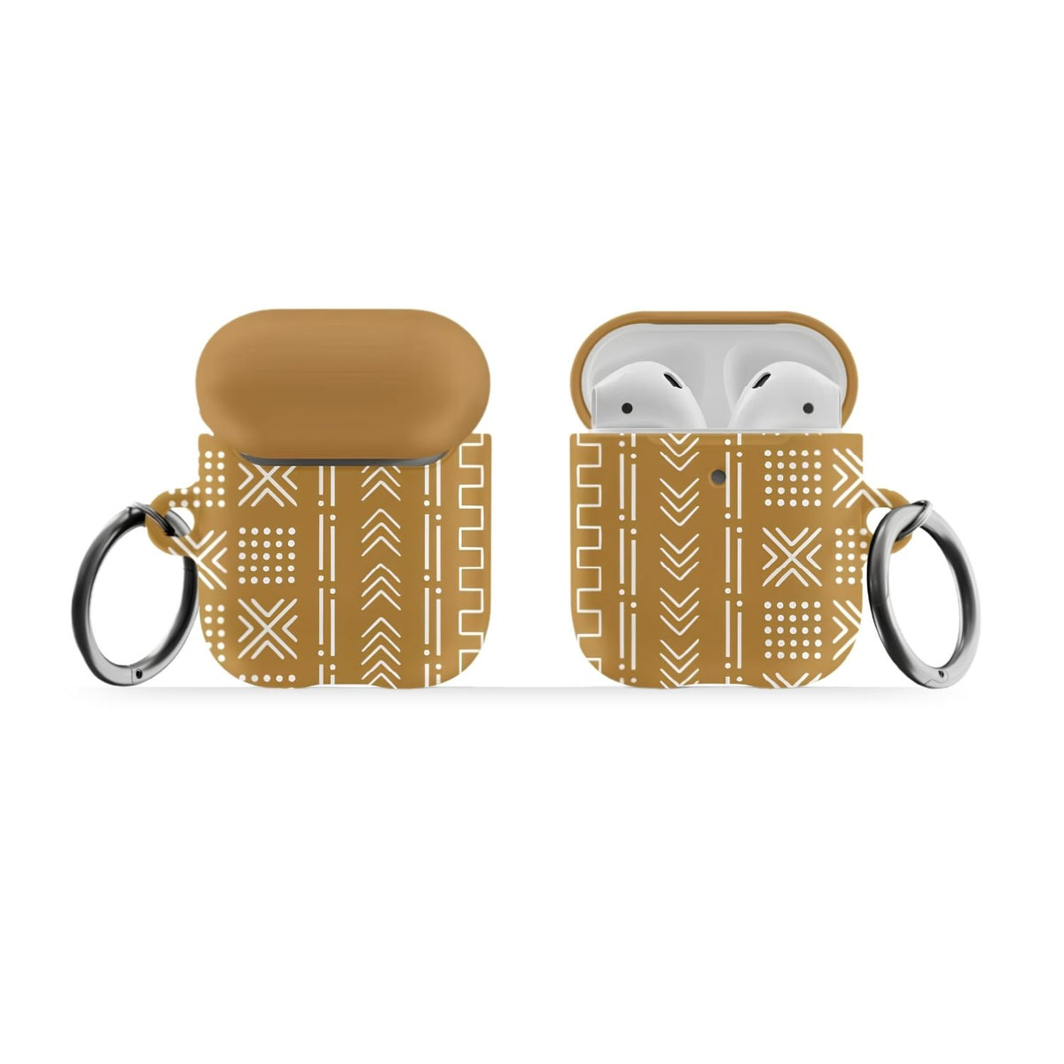 Savanna Ochre Mud Cloth Mud Cloth AirPods Case - The Global Wanderer