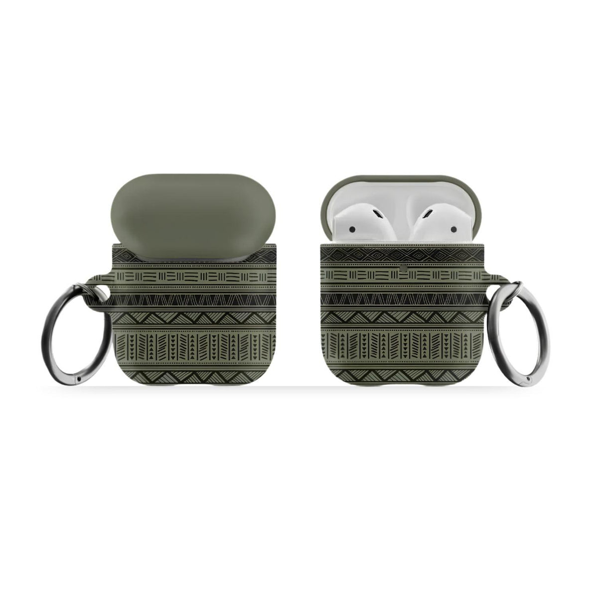 Dark Green African Blanket AirPods Case - The Global Wanderer