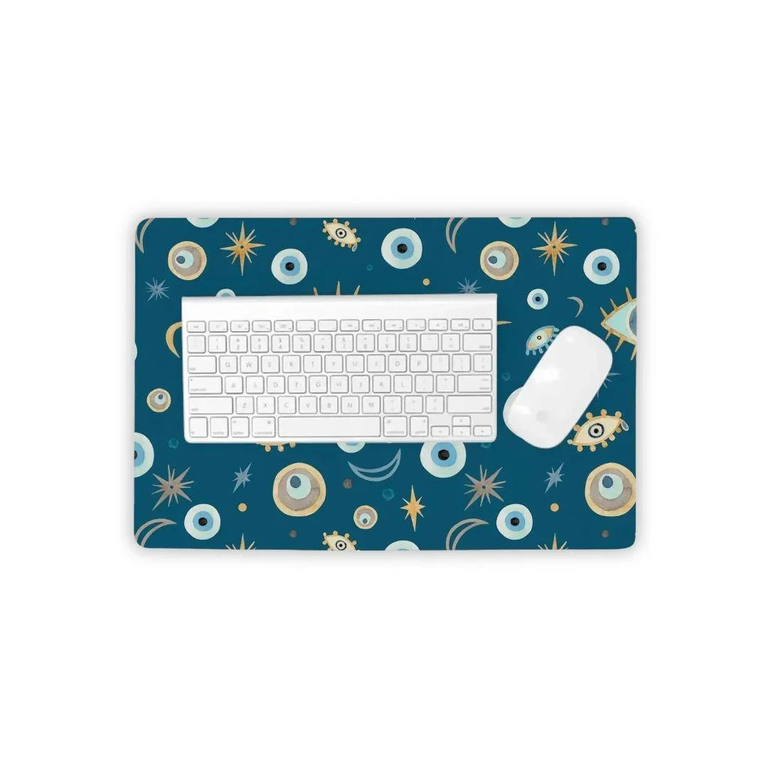 Greek Evil Eye Desk Mat - The Global Wanderer