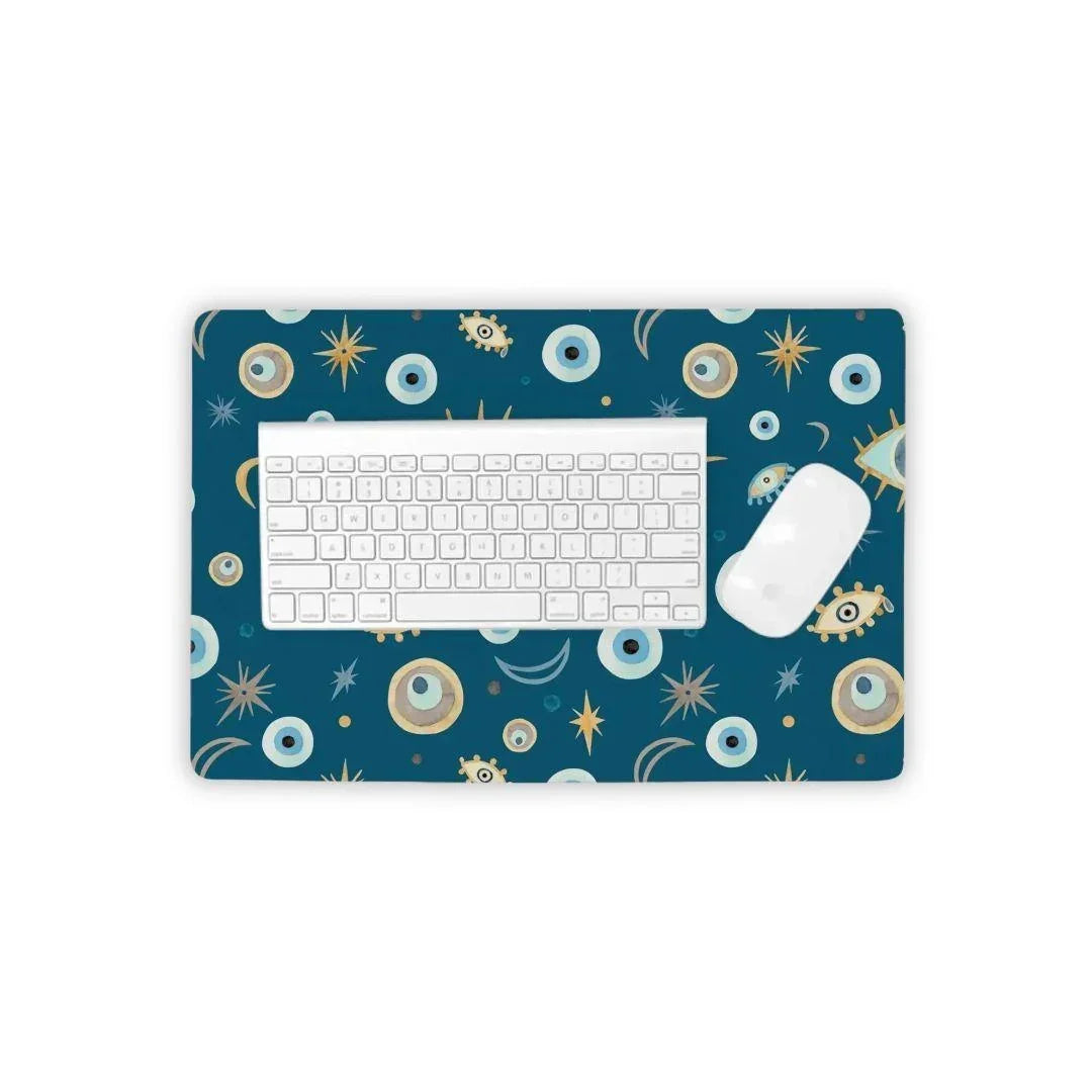 Greek Evil Eye Desk Mat - The Global Wanderer