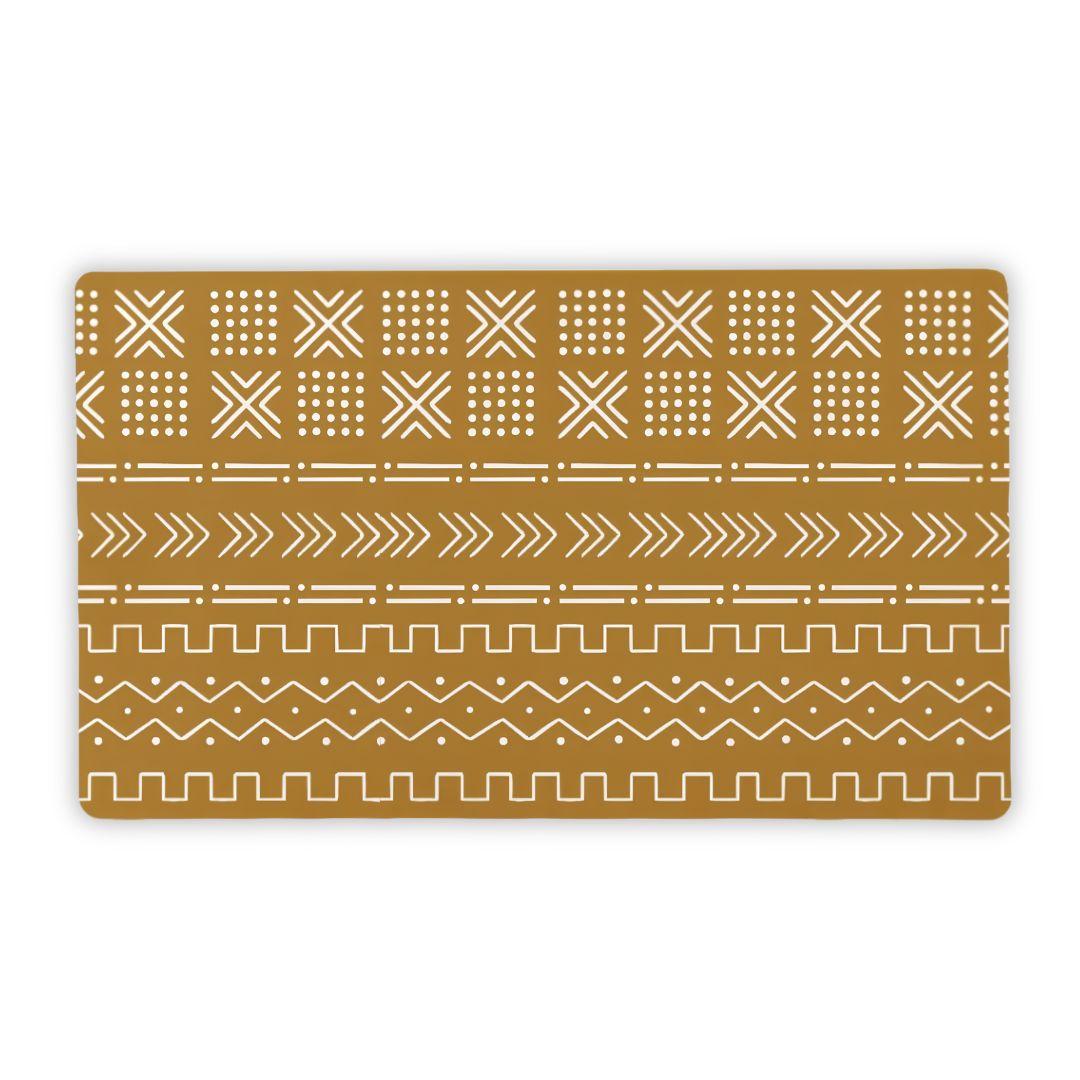 Savanna Ochre Mud Cloth Desk Mat - The Global Wanderer