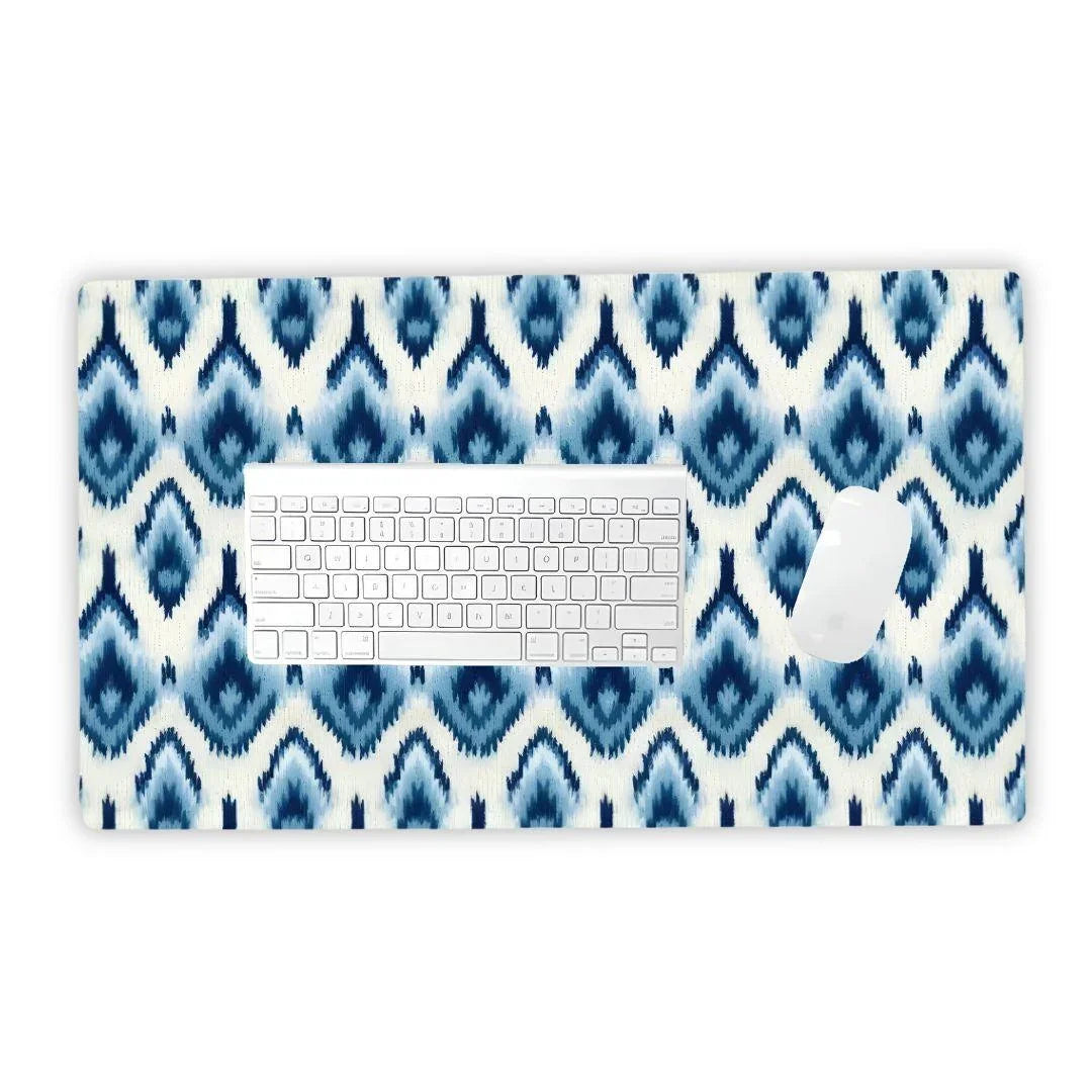 Yogyakarta Indigo Ikat Desk Mat - The Global Wanderer