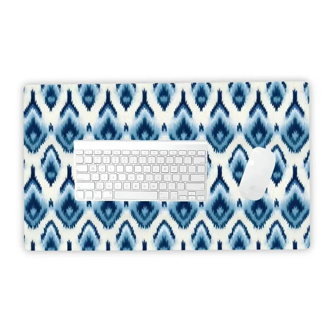 Yogyakarta Indigo Ikat Desk Mat - The Global Wanderer