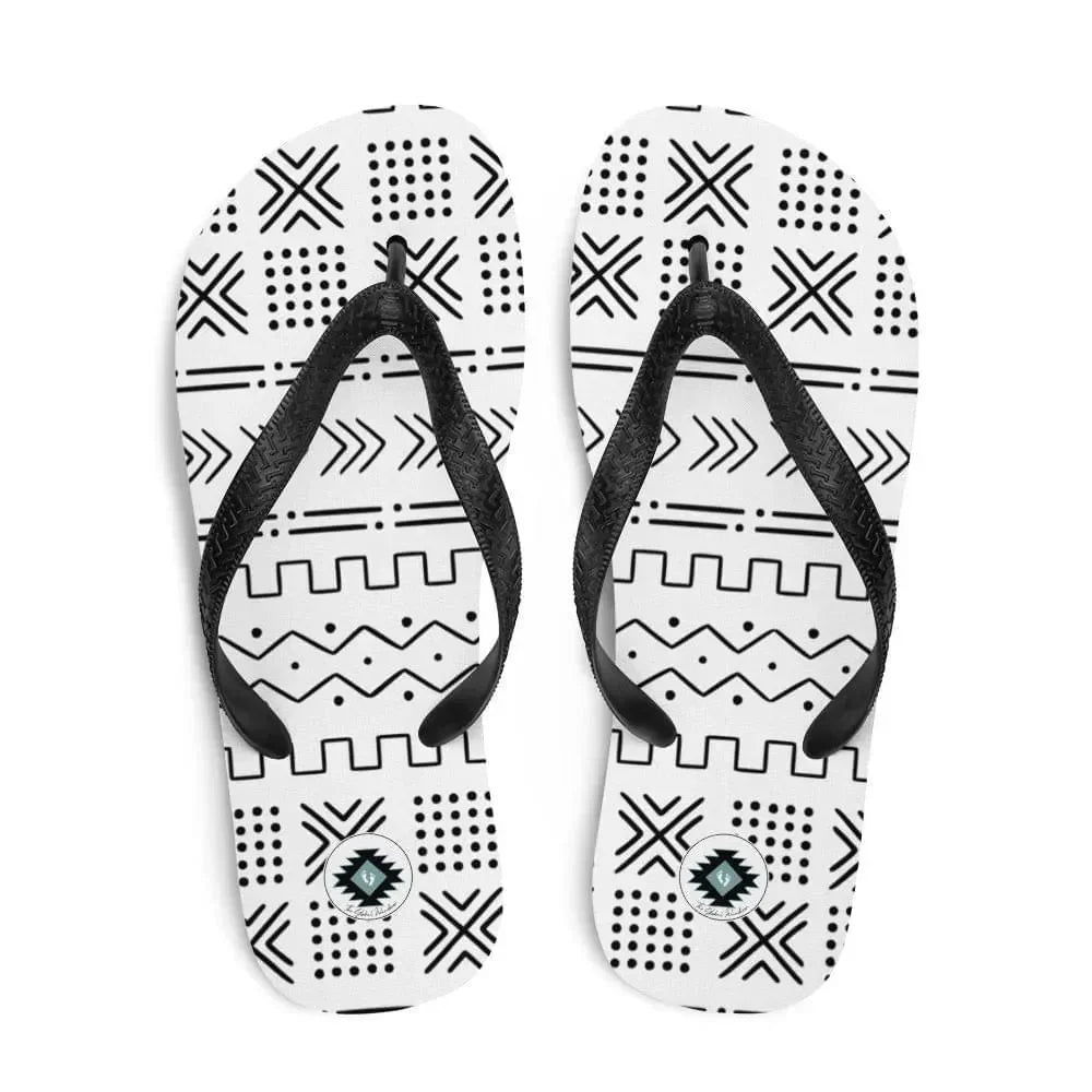 African Mud Cloth Flip Flops - The Global Wanderer
