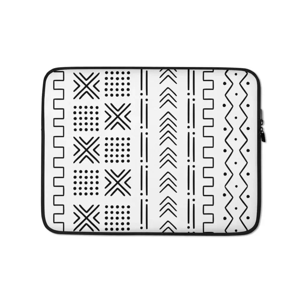 Djenné Ivory Mud Cloth Laptop Case - The Global Wanderer