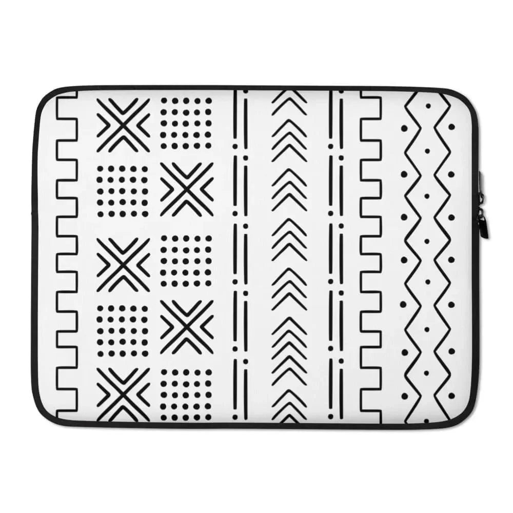 Djenné Ivory Mud Cloth Laptop Case - The Global Wanderer