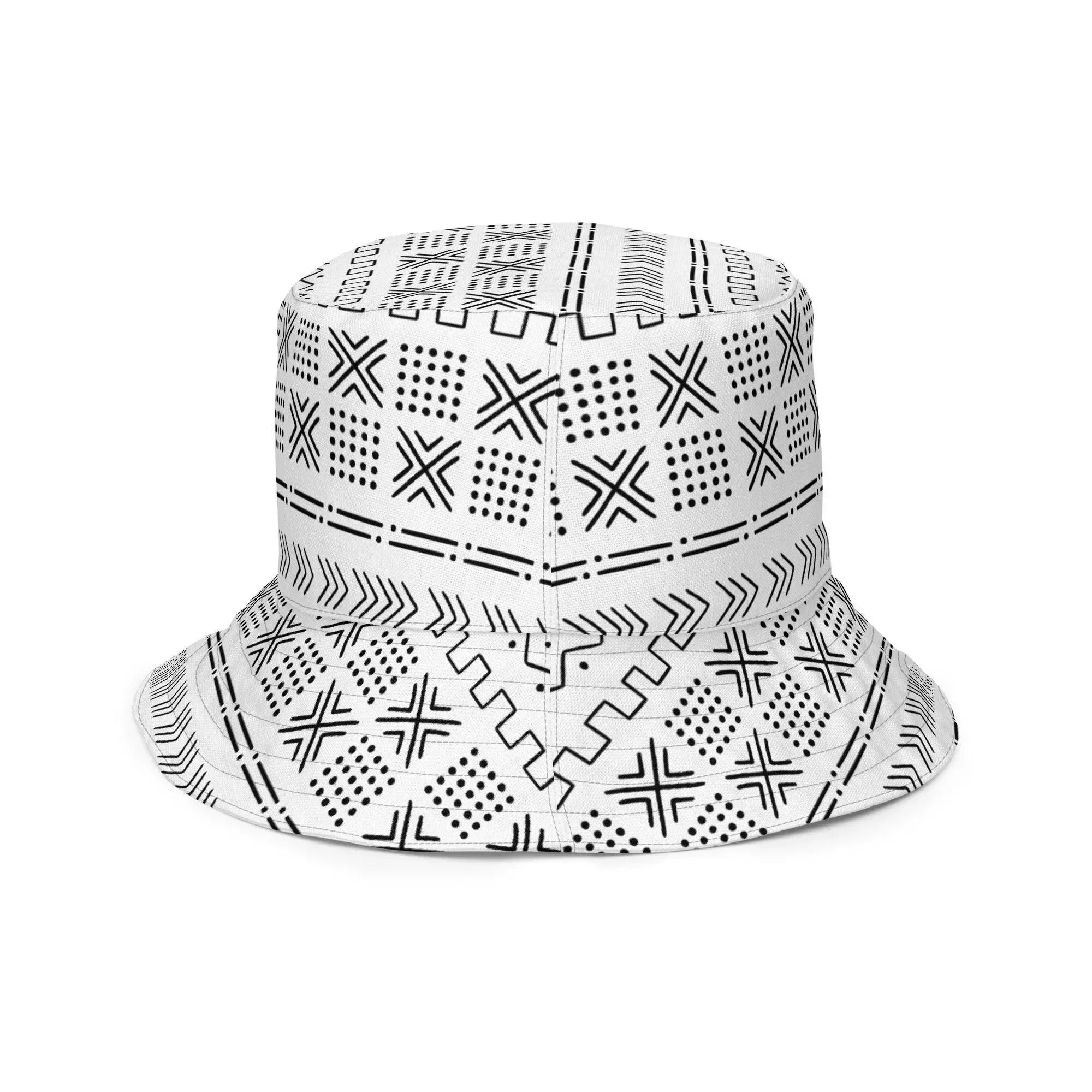 African Mud Cloth Reversible Bucket Hat - The Global Wanderer