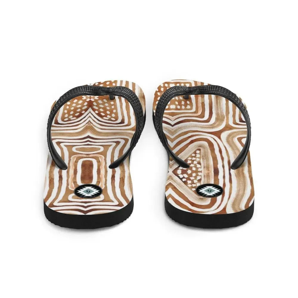 African Mud Lines Flip Flops - The Global Wanderer
