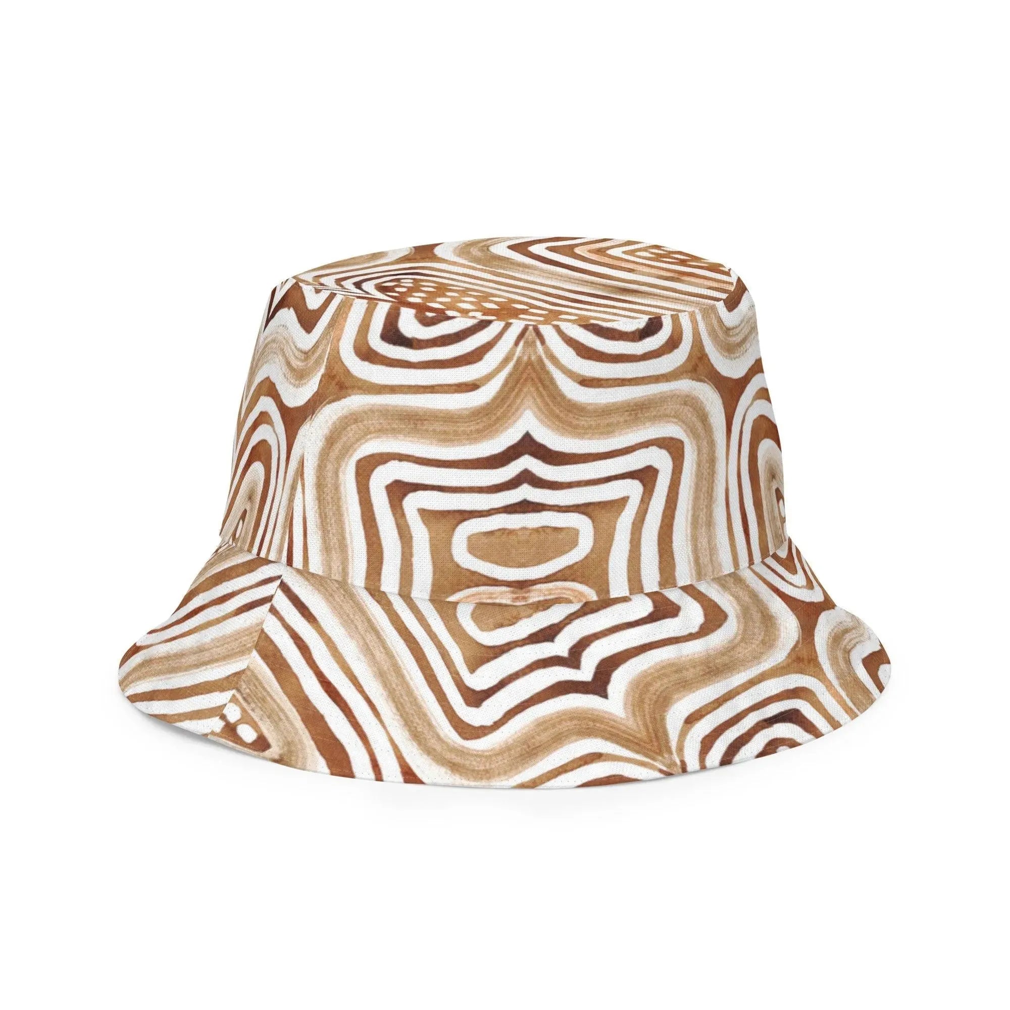 African Mud Lines Reversible Bucket Hat - The Global Wanderer