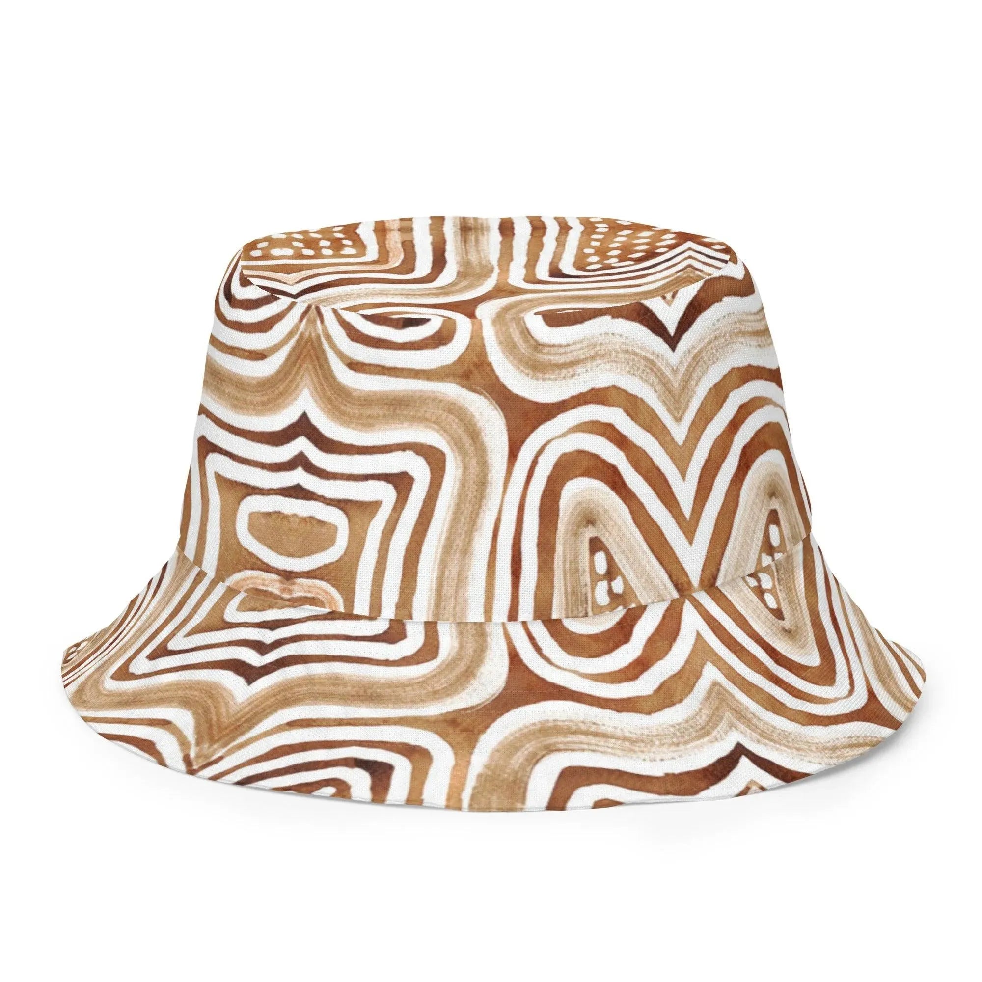 African Mud Lines Reversible Bucket Hat - The Global Wanderer