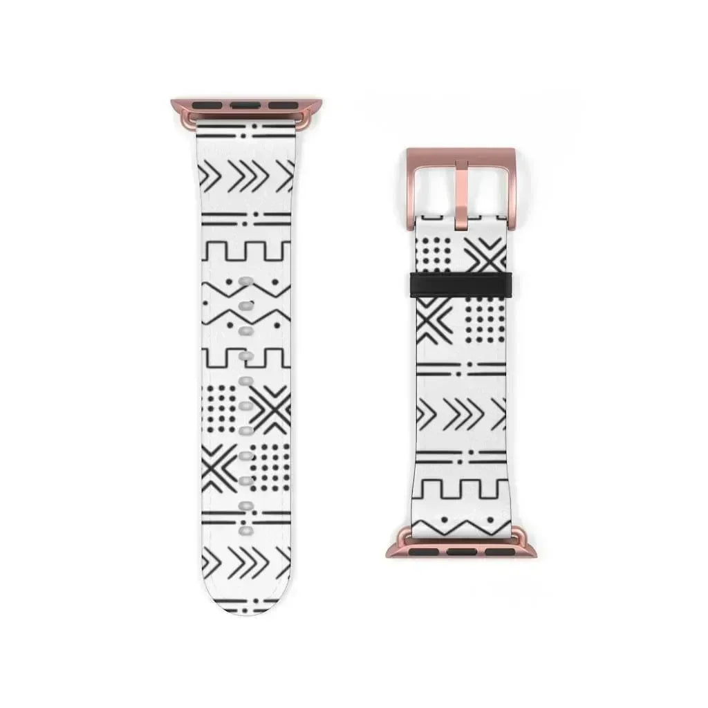 Djenné Ivory Mud Cloth Apple Watch Band - The Global Wanderer