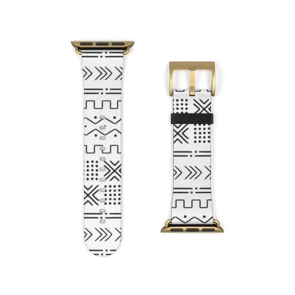 Djenné Ivory Mud Cloth Apple Watch Band - The Global Wanderer