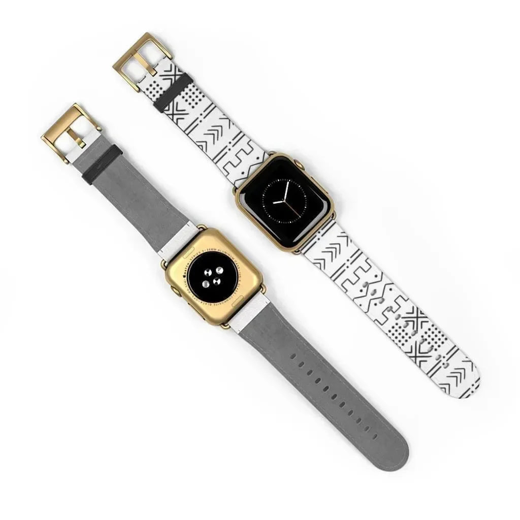 Djenné Ivory Mud Cloth Apple Watch Band - The Global Wanderer