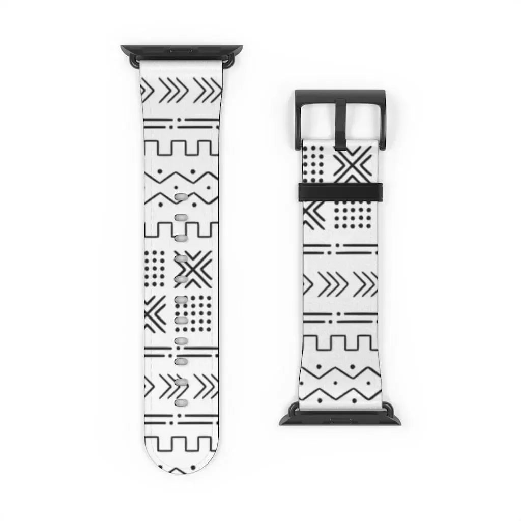 Djenné Ivory Mud Cloth Apple Watch Band - The Global Wanderer