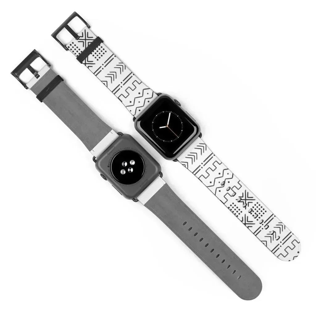 Djenné Ivory Mud Cloth Apple Watch Band - The Global Wanderer