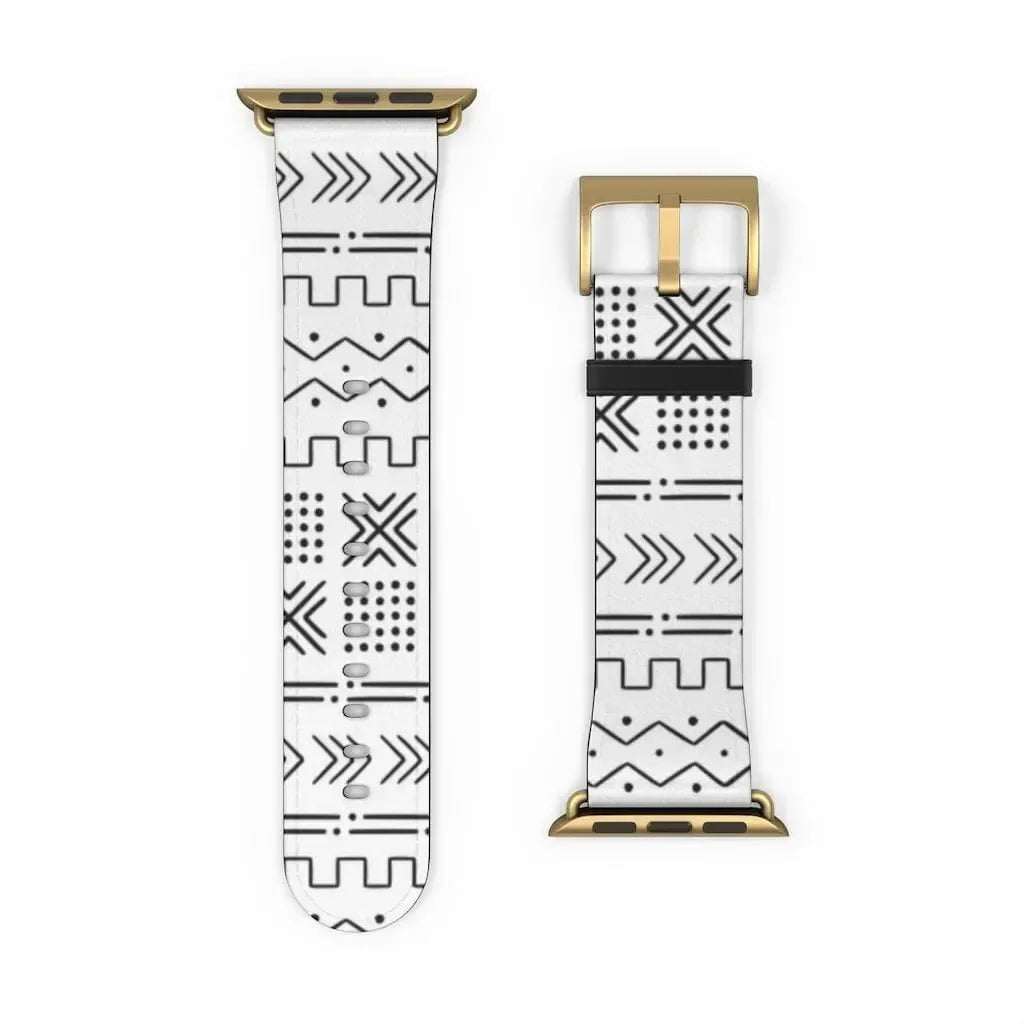 Djenné Ivory Mud Cloth Apple Watch Band - The Global Wanderer
