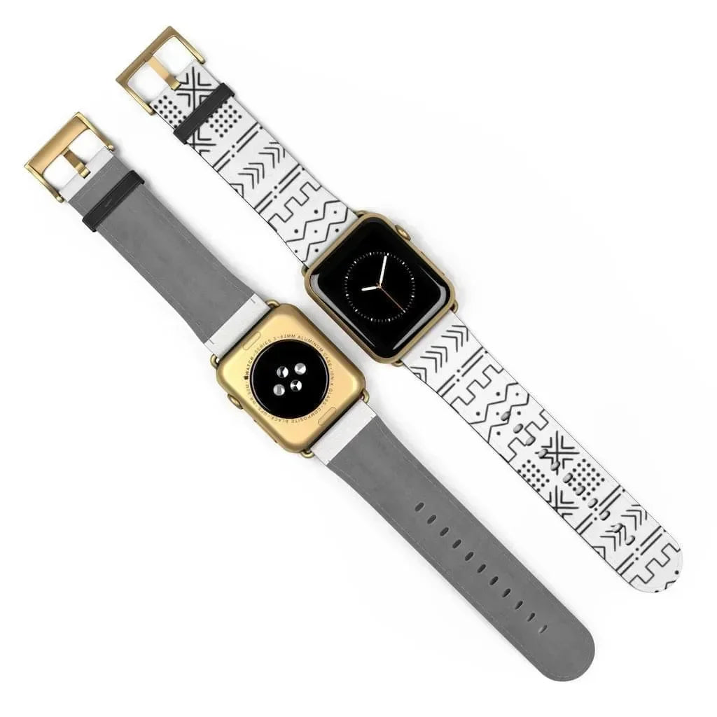 Djenné Ivory Mud Cloth Apple Watch Band - The Global Wanderer