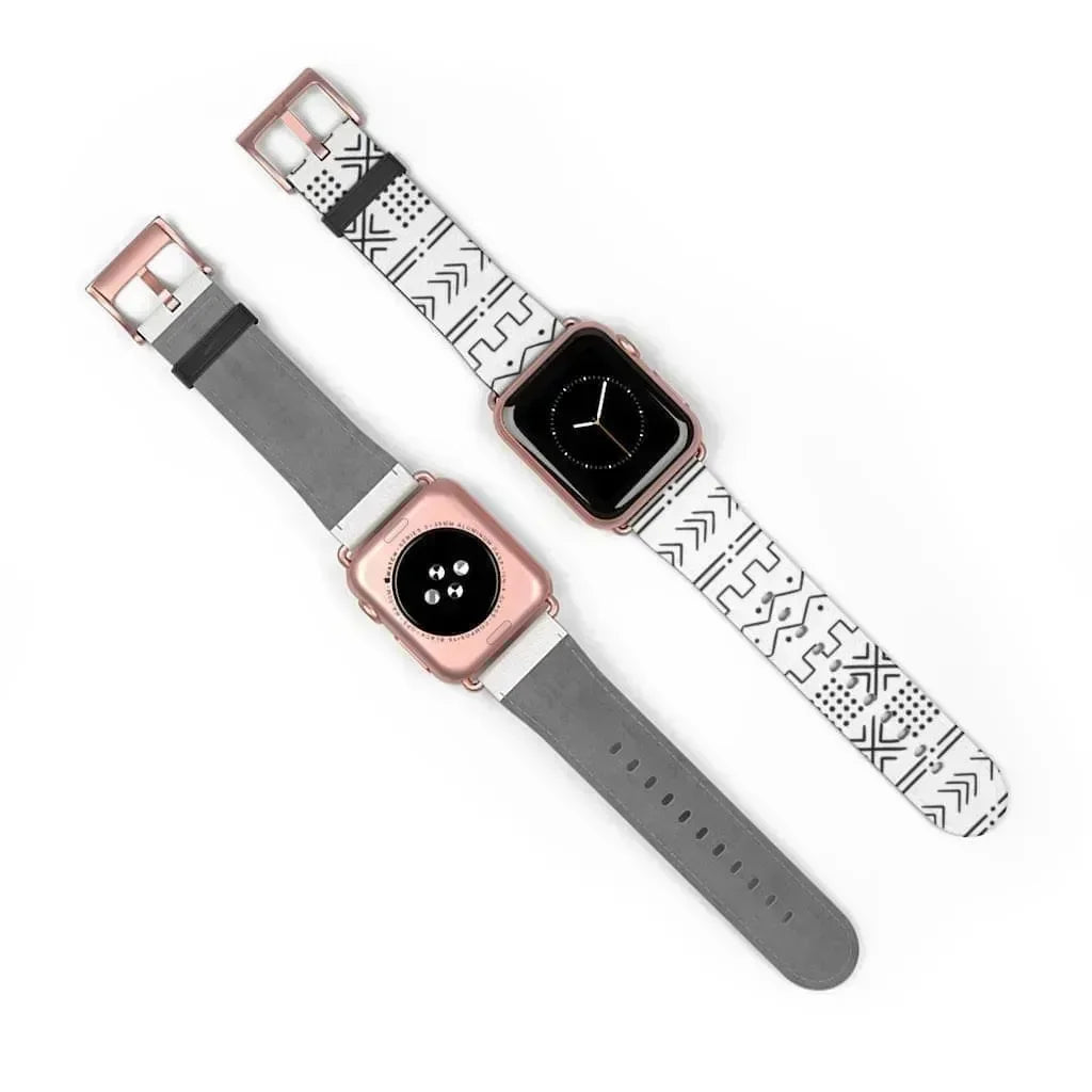 Djenné Ivory Mud Cloth Apple Watch Band - The Global Wanderer