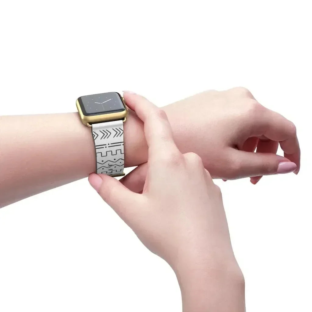 Djenné Ivory Mud Cloth Apple Watch Band - The Global Wanderer