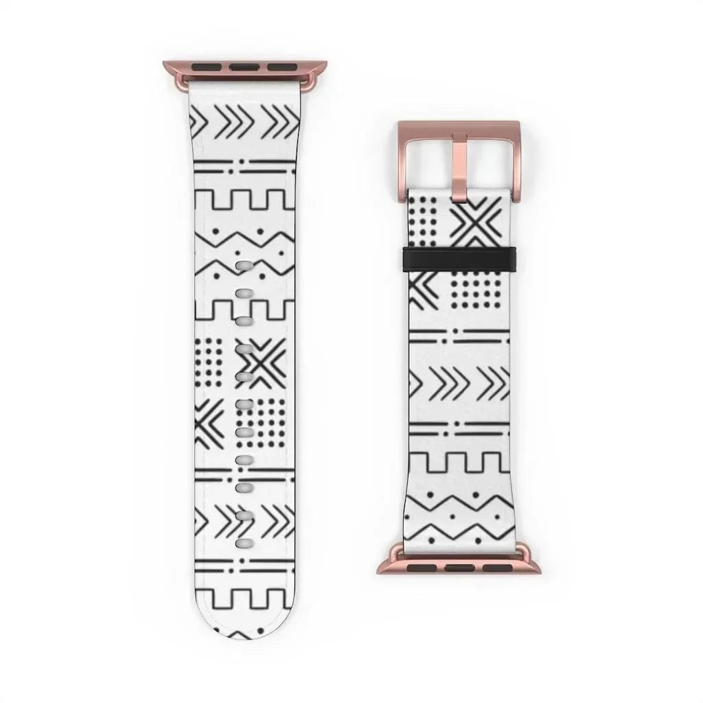 Djenné Ivory Mud Cloth Apple Watch Band - The Global Wanderer