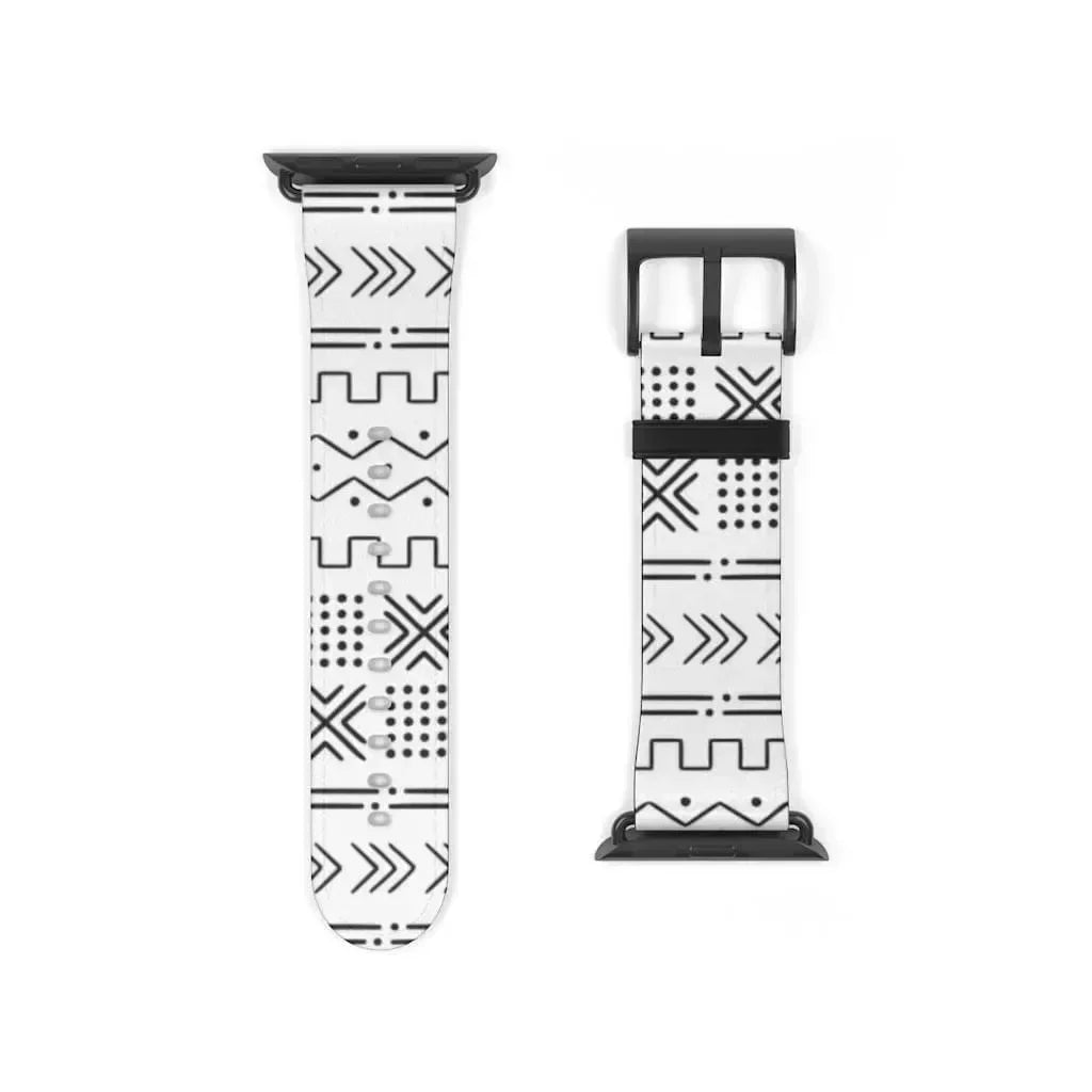 Djenné Ivory Mud Cloth Apple Watch Band - The Global Wanderer