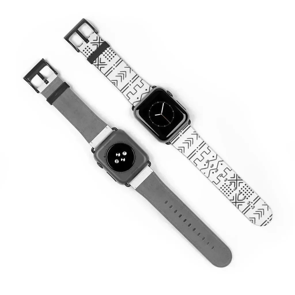 Djenné Ivory Mud Cloth Apple Watch Band - The Global Wanderer