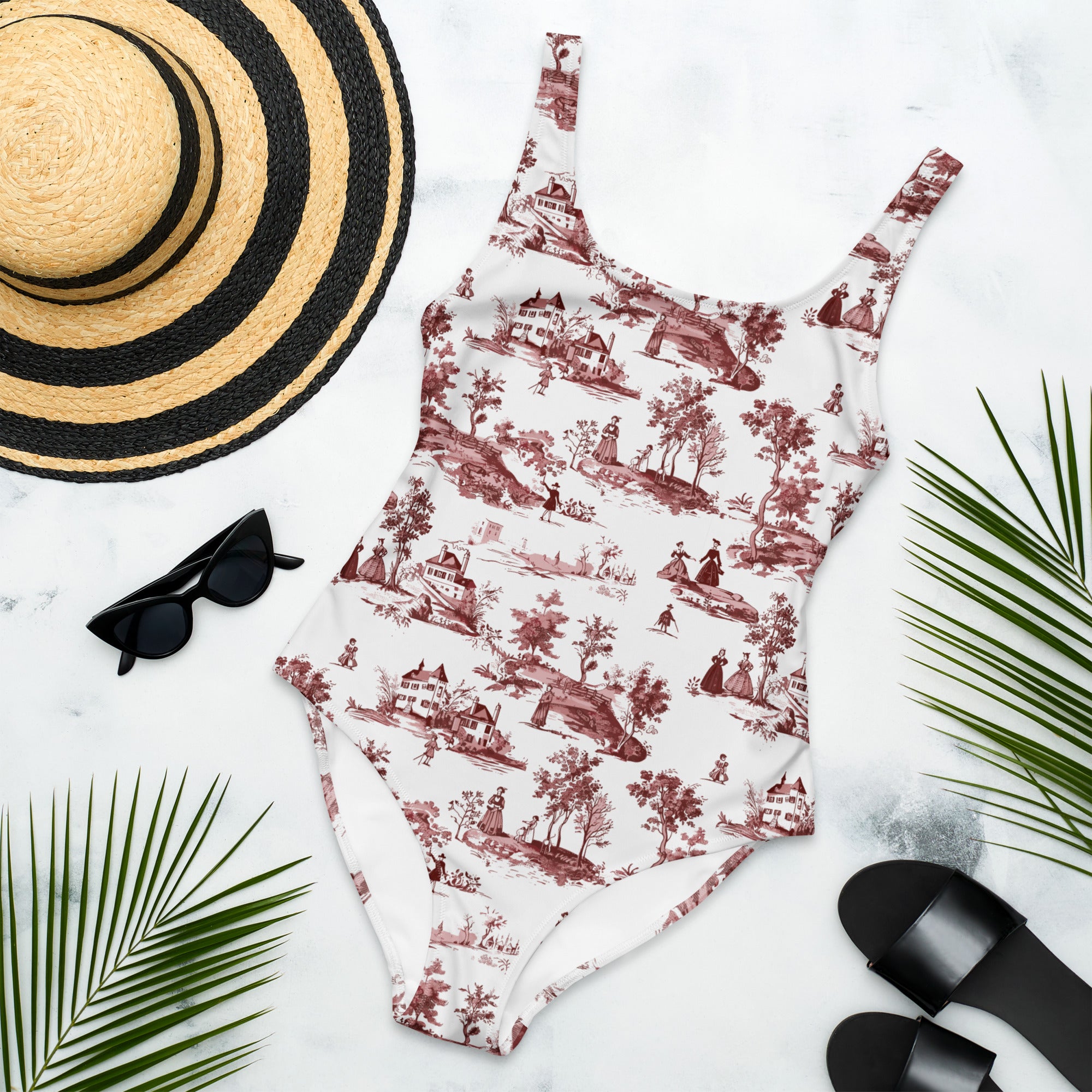 Toile de Rouen One-Piece Swimsuit - The Global Wanderer