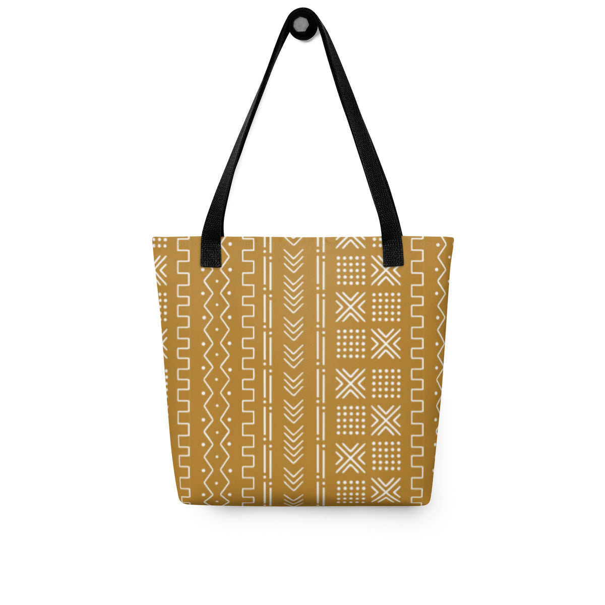 Savanna Ochre Mud Cloth Tote Bag - The Global Wanderer