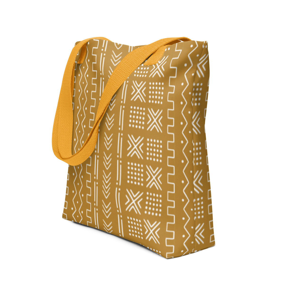 Savanna Ochre Mud Cloth Tote Bag - The Global Wanderer