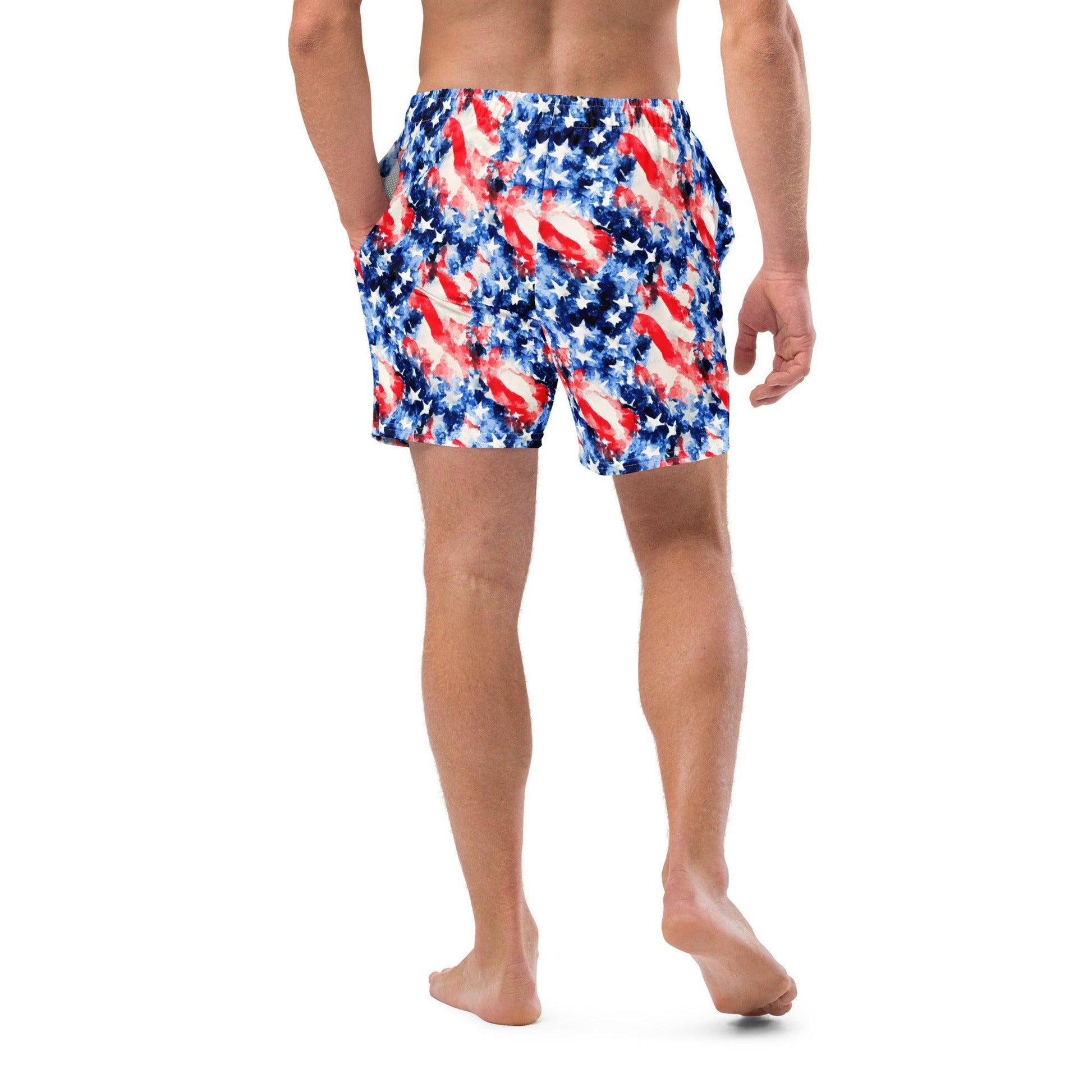 American Flag Recycled Men's Swim Trunks - The Global Wanderer