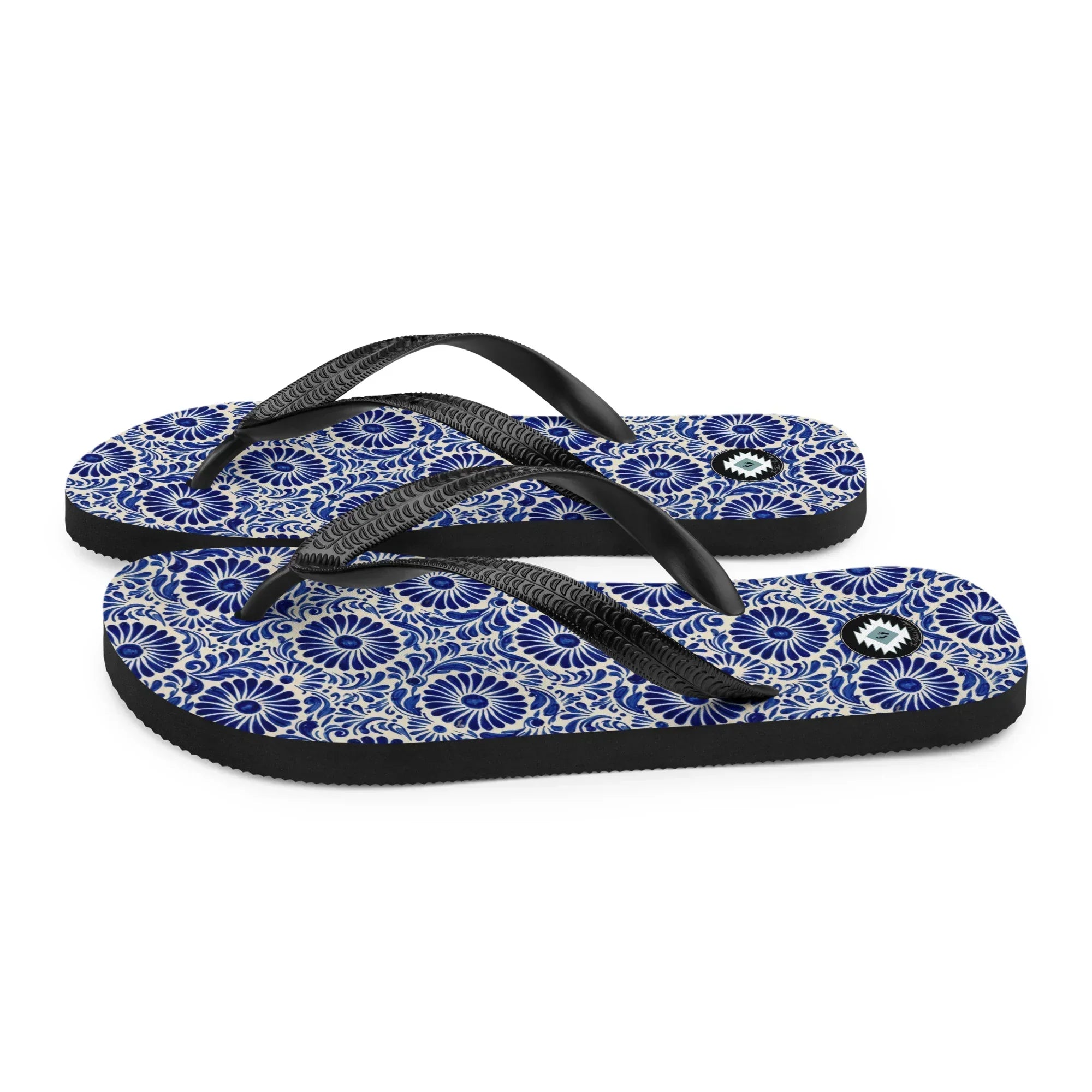 Atlixco Talavera Tile Flip Flops - The Global Wanderer