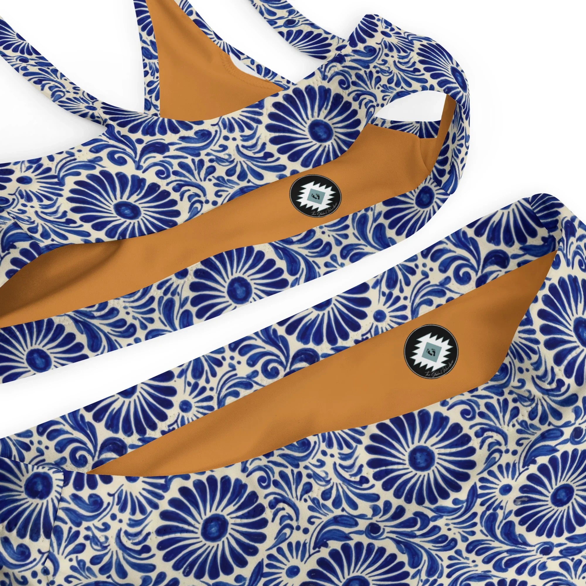 Atlixco Talavera Tile Recycled High-Waisted Bikini - The Global Wanderer