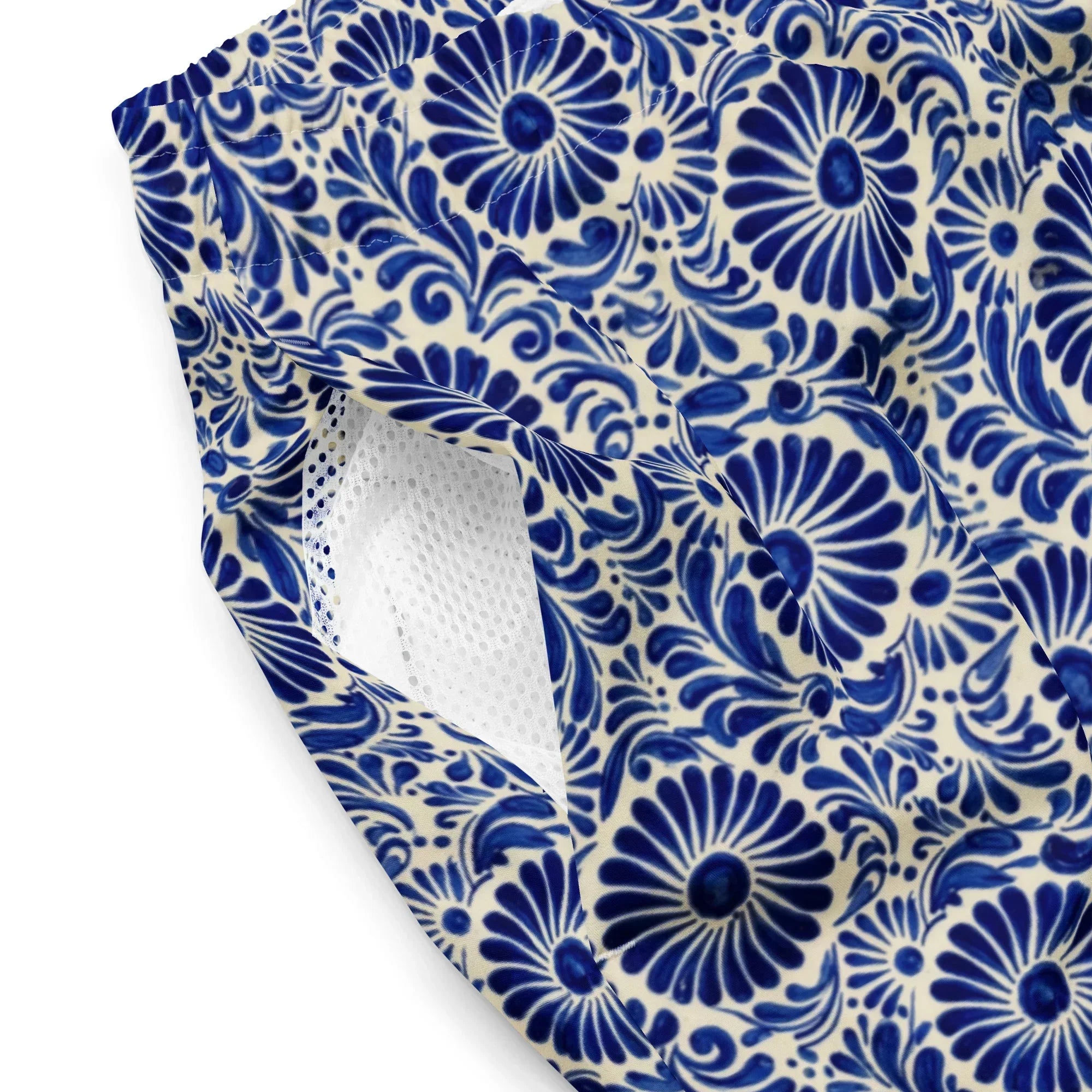 Atlixco Talavera Tile Recycled Swim Trunks - The Global Wanderer
