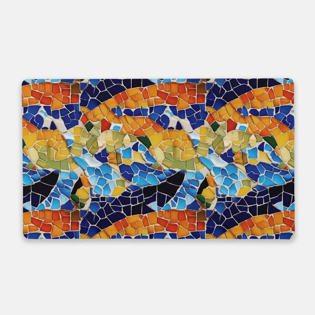 Barcelona Colors Mosaic Desk Mat - The Global Wanderer