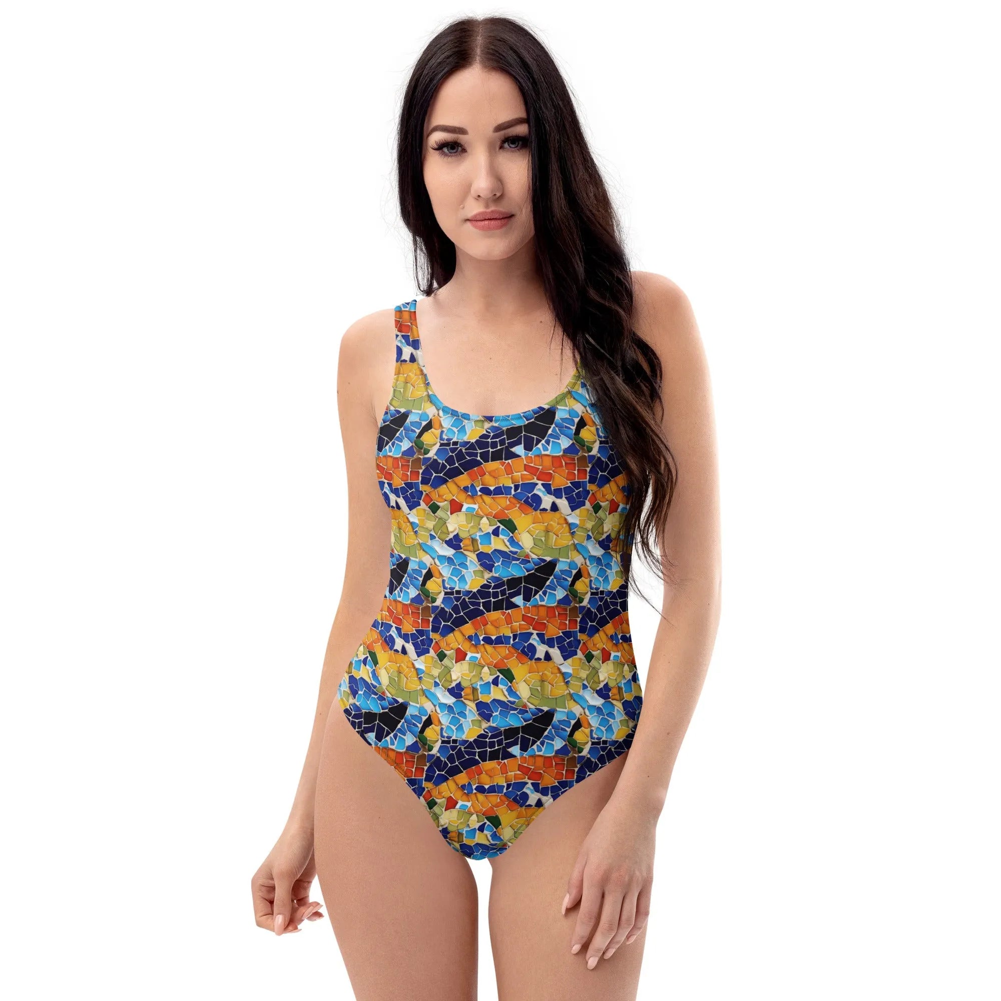 Barcelona Colors Mosaic One-Piece Swimsuit - The Global Wanderer