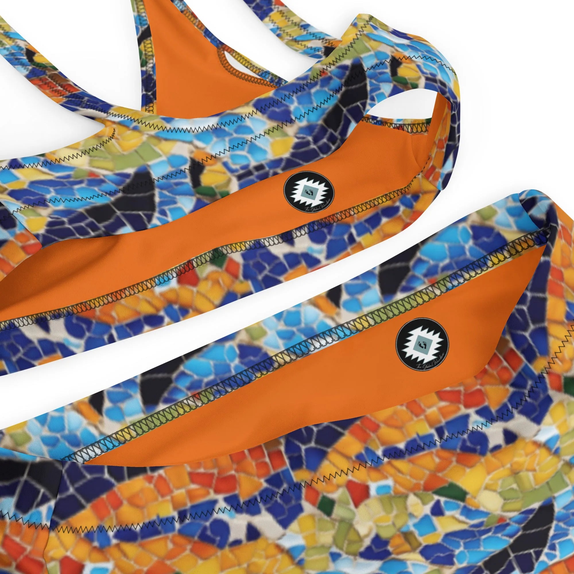 Barcelona Colors Mosaic Recycled High-Waisted Bikini - The Global Wanderer