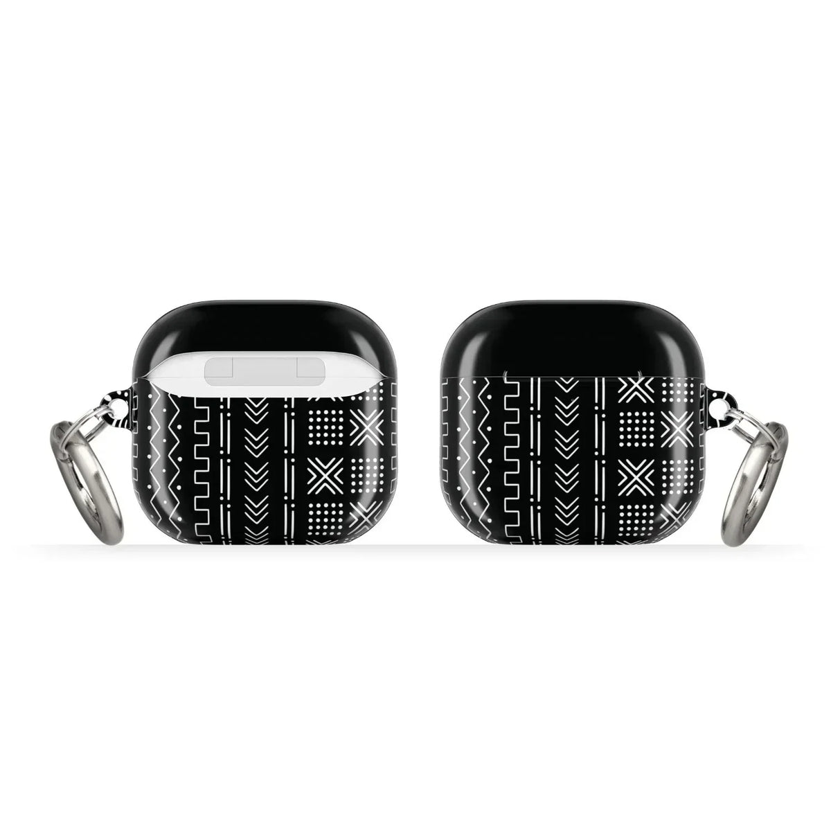 Black Mud Cloth AirPods 4 Case - The Global Wanderer