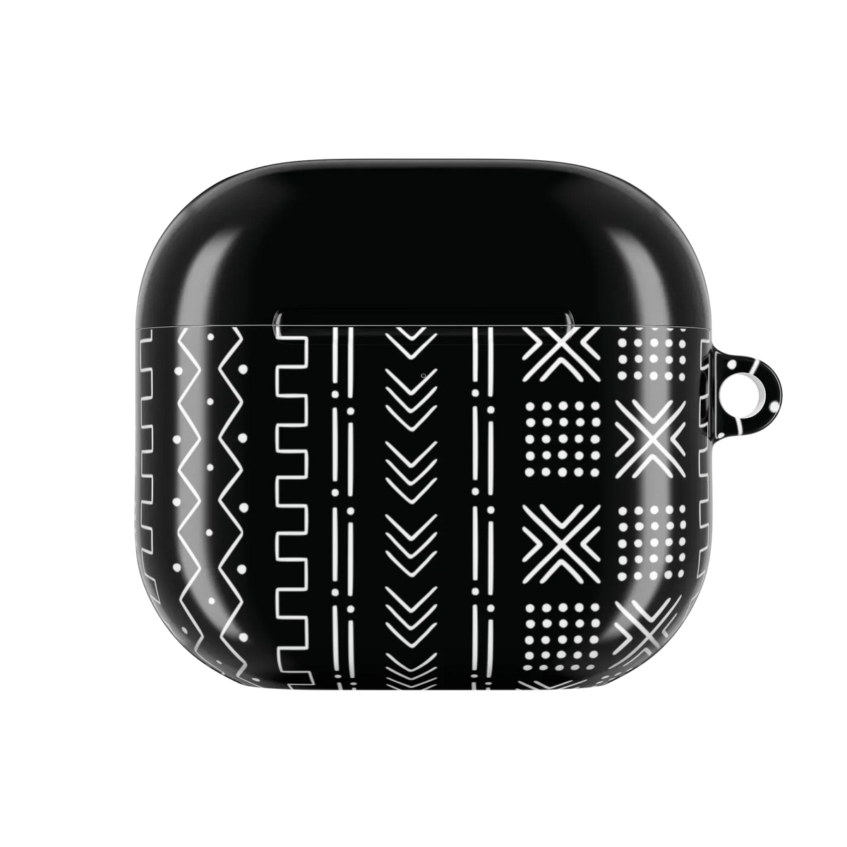 Black Mud Cloth AirPods 4 Case - The Global Wanderer