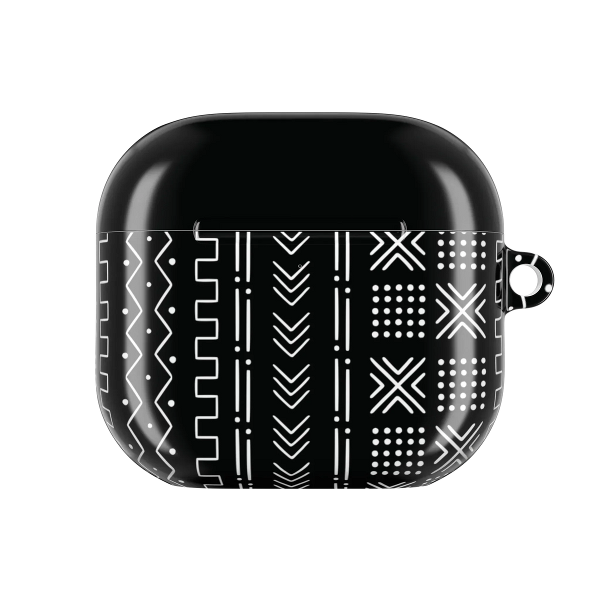 Black Mud Cloth AirPods 4 Case - The Global Wanderer