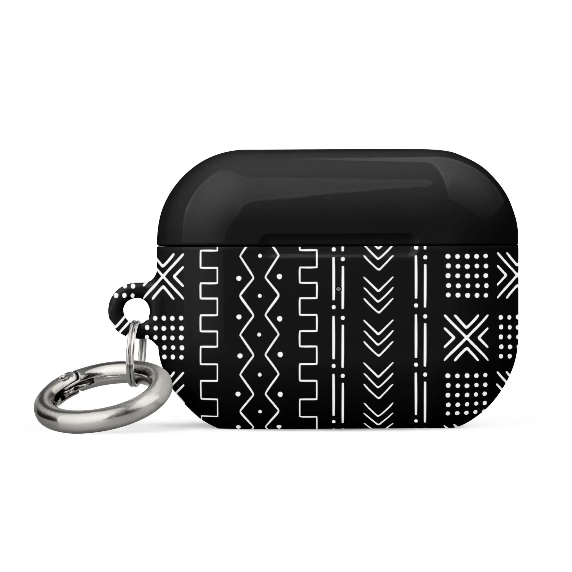 Black Mud Cloth AirPod Pro 2 Case - The Global Wanderer