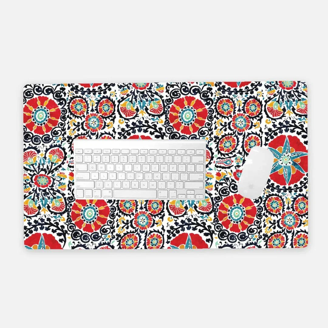 Bukhara Suzani Desk Mat - The Global Wanderer
