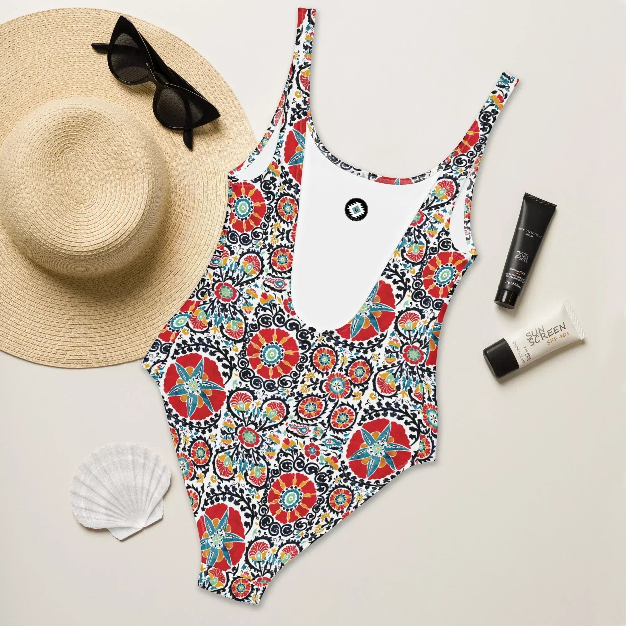 Bukhara Suzani One-Piece Swimsuit - The Global Wanderer