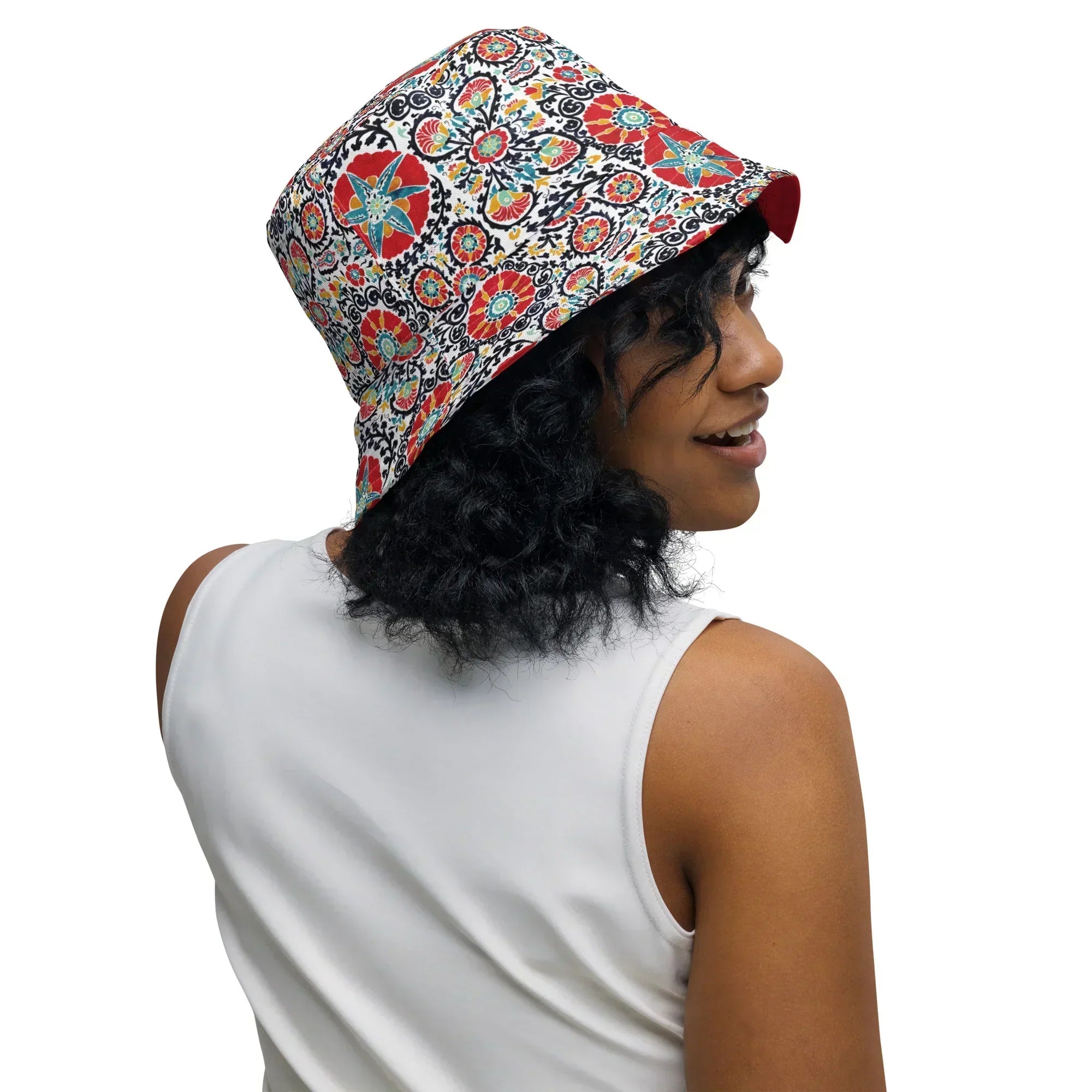 Bukhara Suzani Reversible Bucket Hat - The Global Wanderer