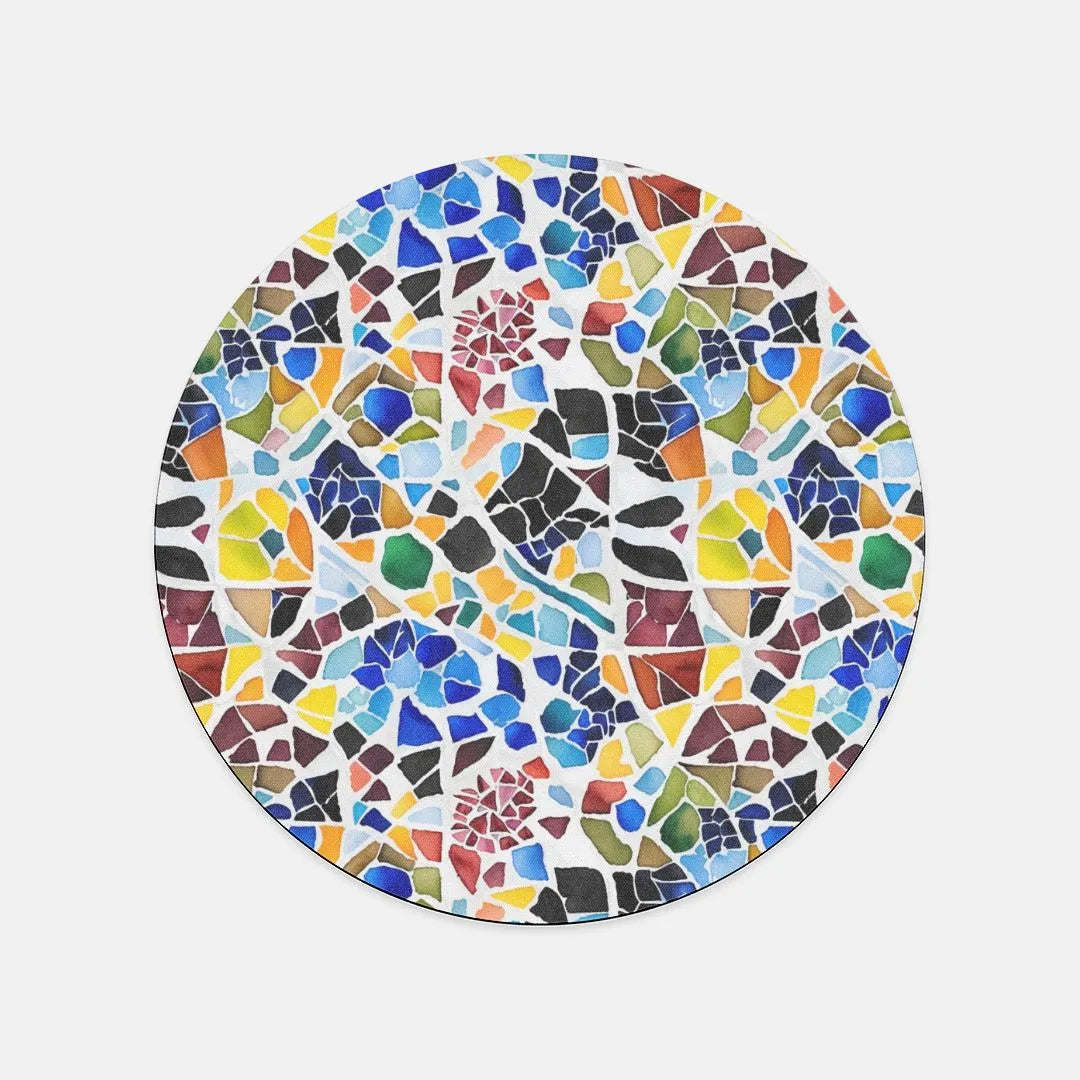 Cadaqués Bohemian Mosaic Mouse Pad - The Global Wanderer