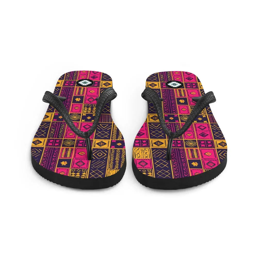 Ghanaian Kente Cloth Flip Flops - The Global Wanderer
