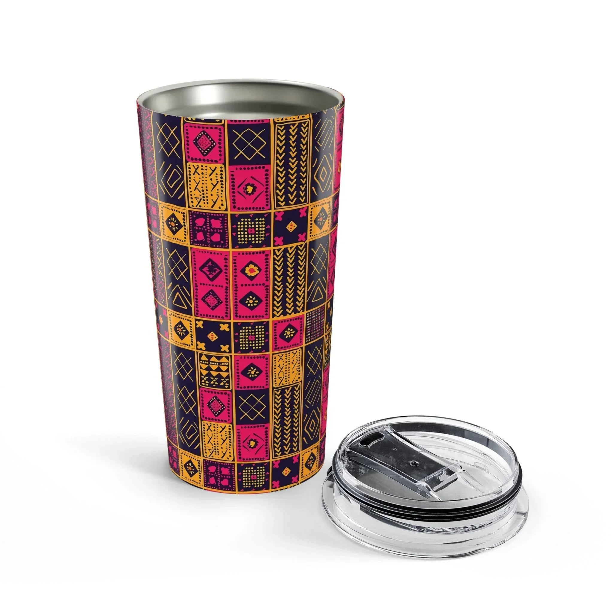 Cape Coast Bloom Kente Cloth Tumbler - The Global Wanderer