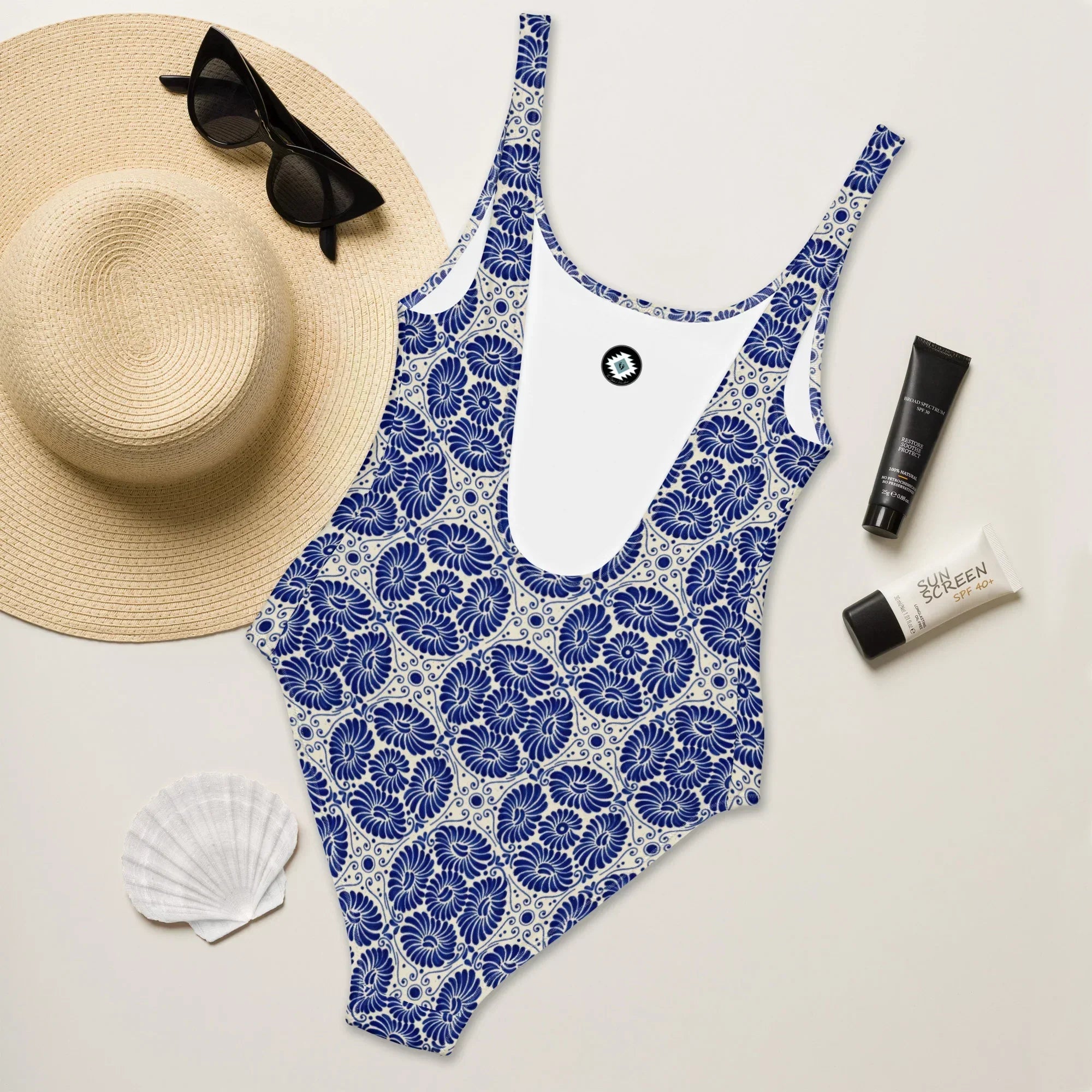 Cholula Talavera Tile One-Piece Swimsuit - The Global Wanderer