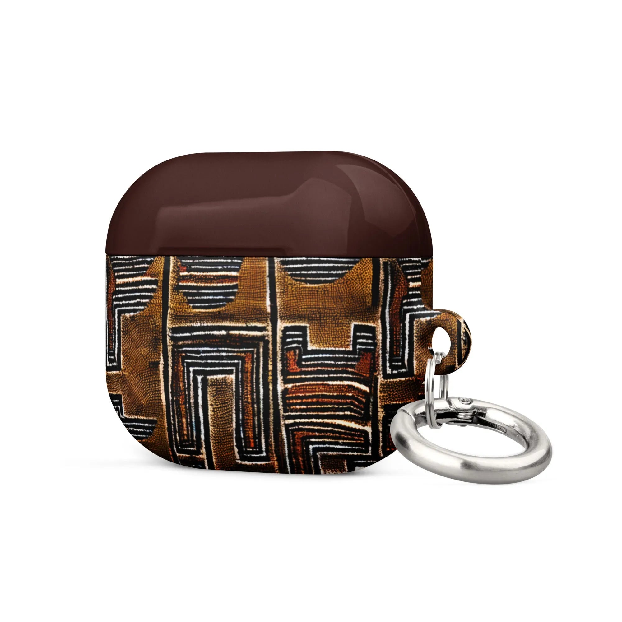 Cocoa Lines Mud Cloth AirPod 3 Case - The Global Wanderer