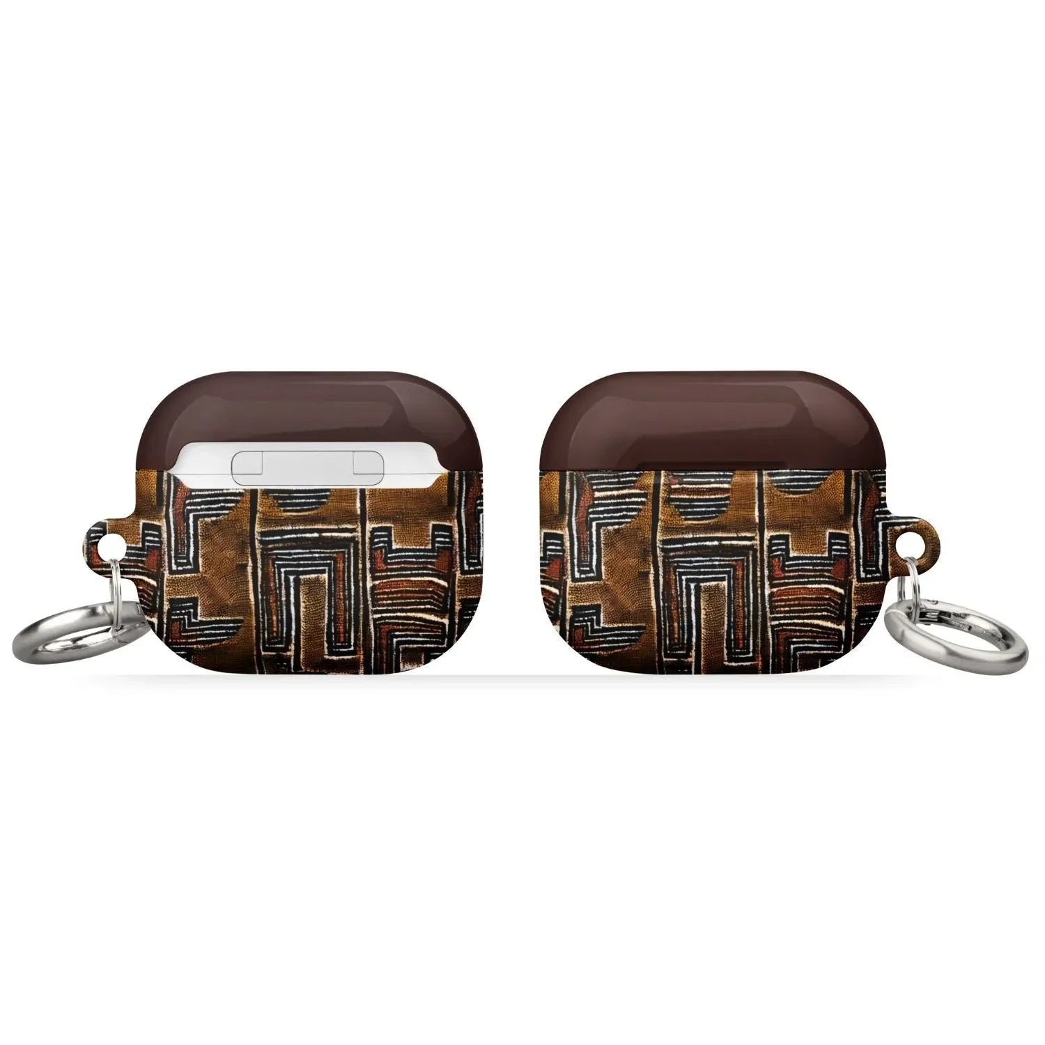 Cocoa Lines Mud Cloth AirPod 3 Case - The Global Wanderer